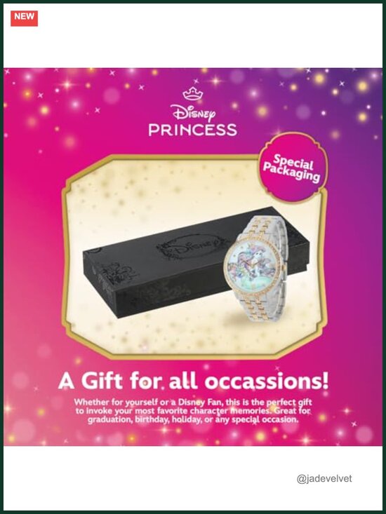 Disney Little Mermaid Ariel Quartz Watch with Rhinestone Bezel main image 5